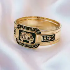 Anillo de graduación alianza triple modelo santori relaciones internacionales ibero