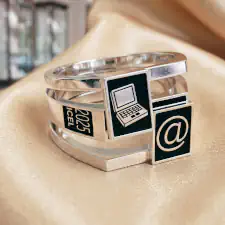 Anillo de graduación alianza triple modelo savona sistemas computacionales del icel plata