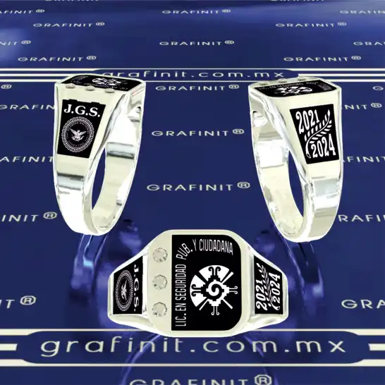 Render previo del anillo de graduación modelo Aristóteles